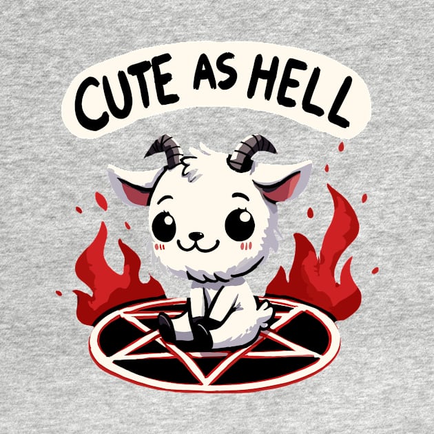 Cute as Hell Cute Goat by DoodleDashDesigns